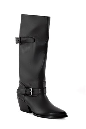 Black leather Texan boot ELENA IACHI | E4333NEROCF